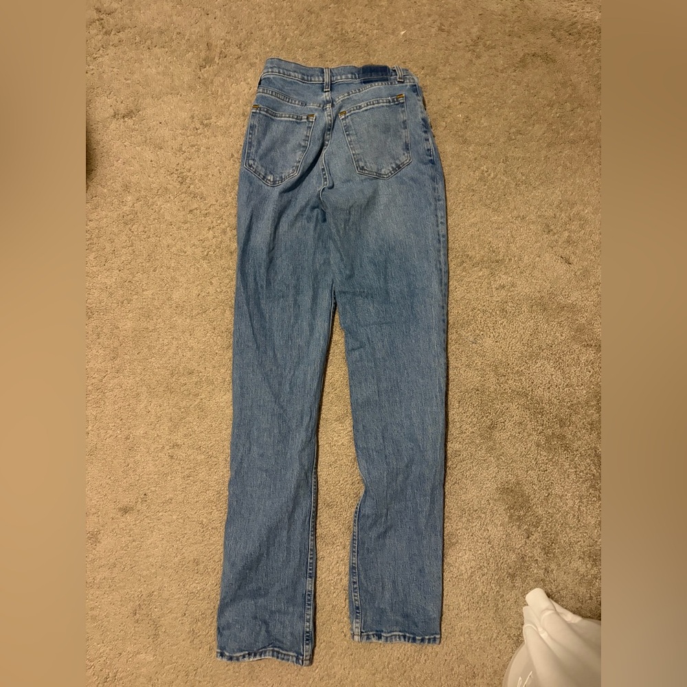 Abercrombie & Fitch Curve Love Ultra High Rise 90s Straight Jean - Picture 3 of 6